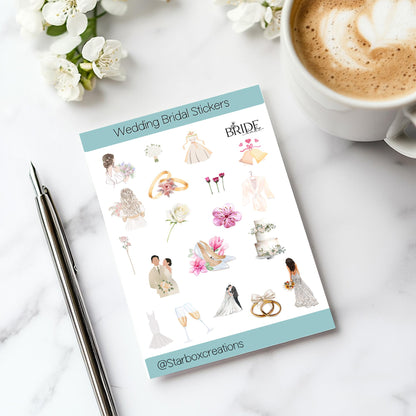 Just Married Sticker sheet Wedding Stickers, Planner Stickers,  Wedding Planning Stickers , Wedding Check List, love, wedding journal