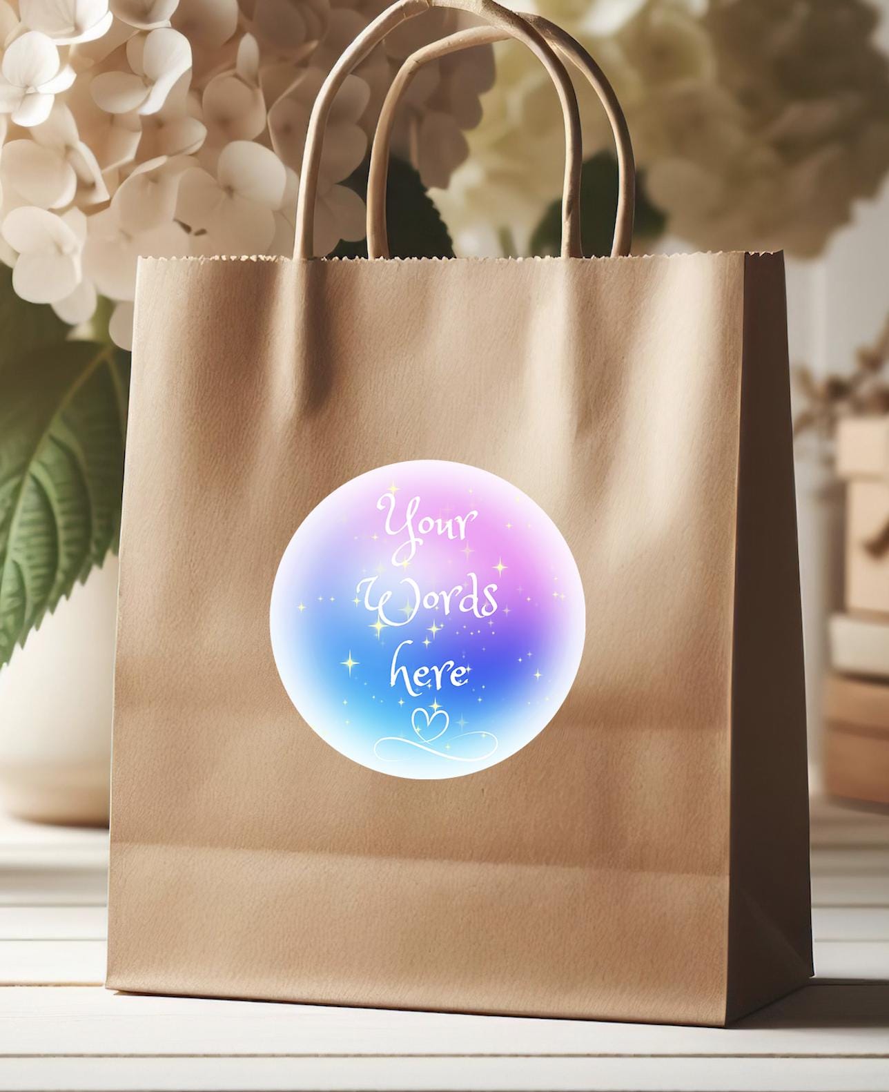 Thank You Party Stickers, Rainbow Thank You Labels, Goodie Bag Stickers, Custom Name Stickers, Gloss or Matte Finish, 5 Sizes