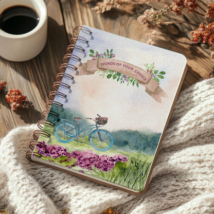 Personalized Watercolor Notebook: Softback Wirebound Notepad (A5 or A4)