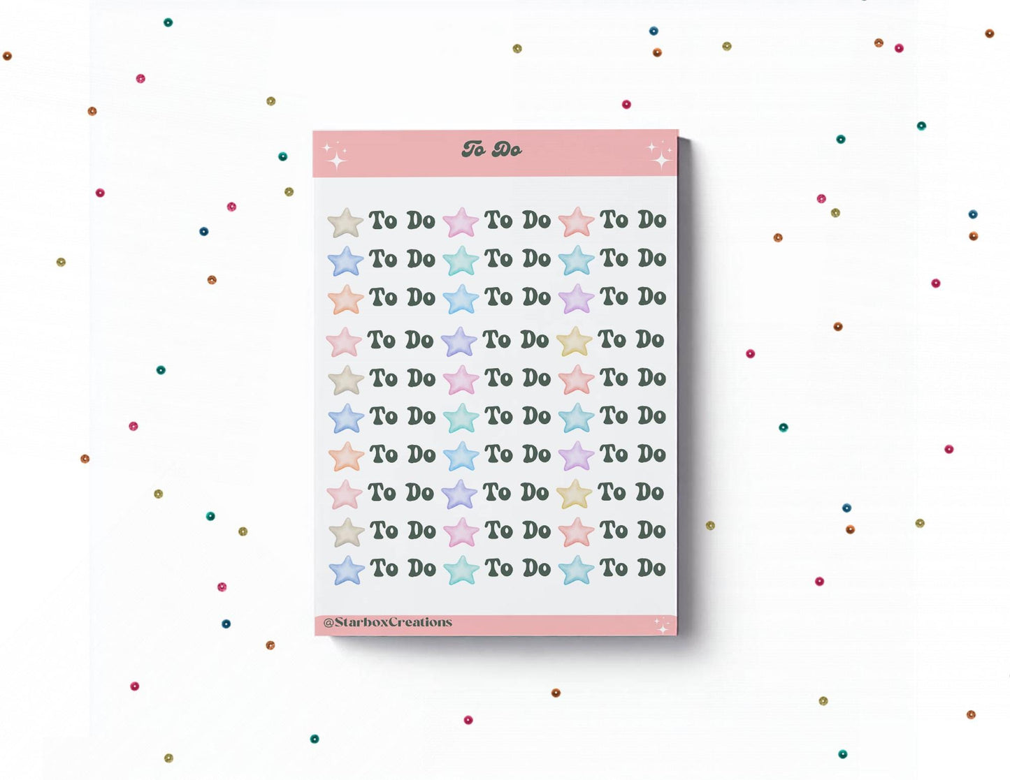 To Do Sticker Sheet, To Do list, Daily planner, organisation lists.