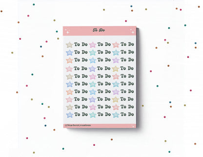 To Do Sticker Sheet, To Do list, Daily planner, organisation lists.