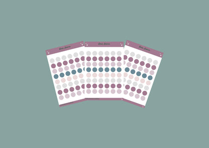 Pastel Planner Stickers: Mini Circle Dots, Rainbow Color Code (10mm)