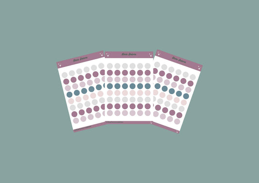 Pastel Planner Stickers: Mini Circle Dots, Rainbow Color Code (10mm)