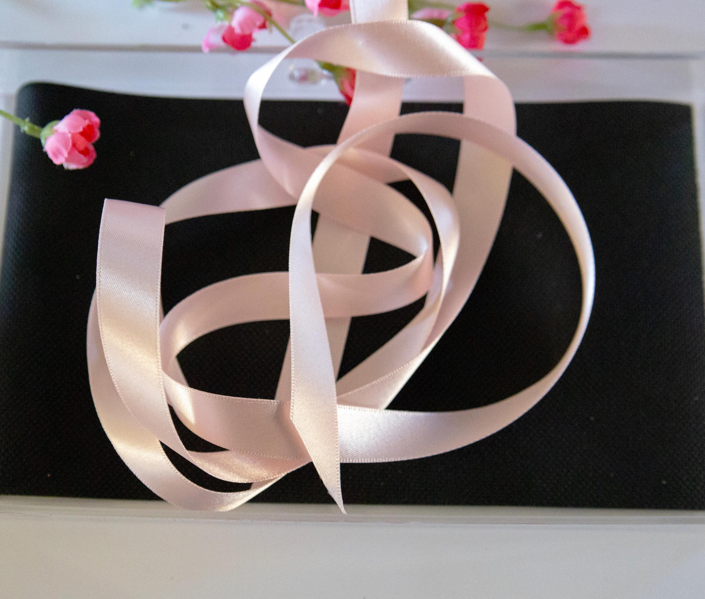 Berisfords Shade 70 Pale pink Double Faced Satin Ribbon. Choose Length & Width.Made in the Uk. Premium Quality ECO FRIENDLY RECYCLED