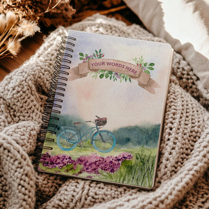 Personalized Watercolor Notebook: Softback Wirebound Notepad (A5 or A4)