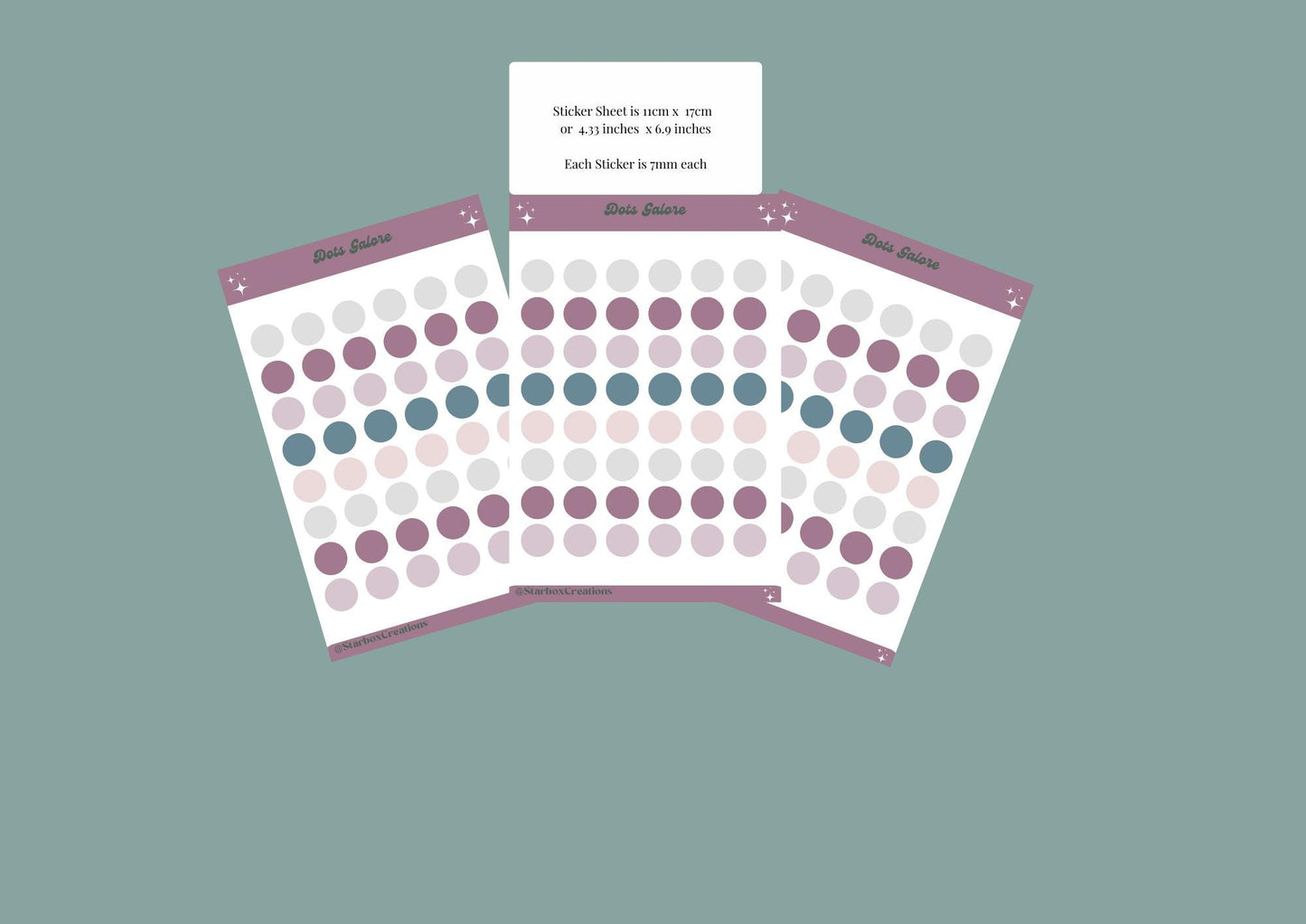 Pastel Planner Stickers: Mini Circle Dots, Rainbow Color Code (10mm)