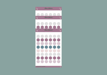 Pastel Planner Stickers: Mini Circle Dots, Rainbow Color Code (10mm)