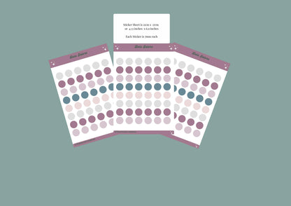 Pastel Planner Stickers: Mini Circle Dots, Rainbow Color Code (10mm)