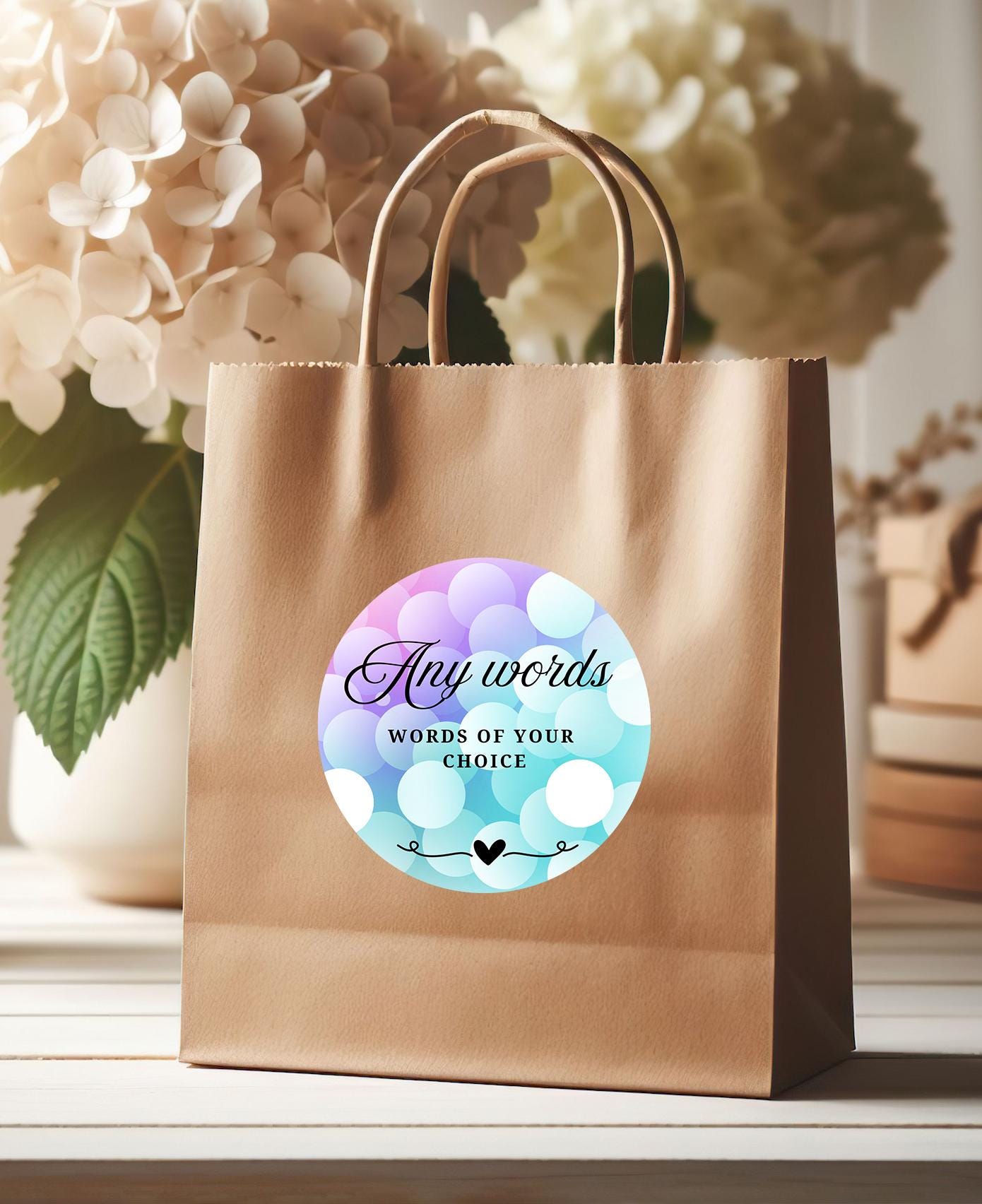 Rainbow Party Stickers: Thank You Goodie Bag Labels