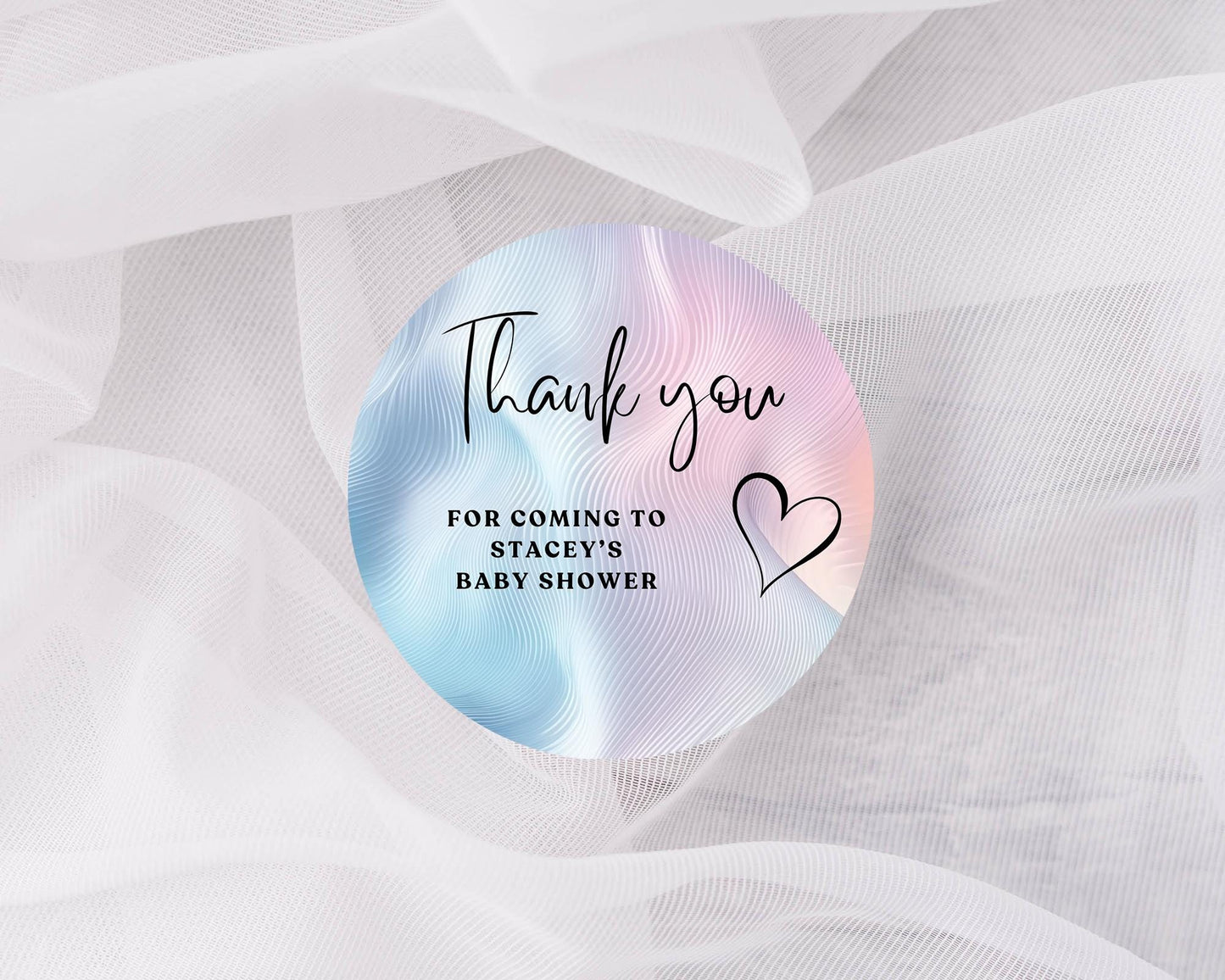 Rainbow Thank You Stickers: Party Favor Goodie Bag Labels