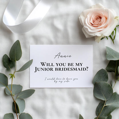 Bridesmaid Proposal Card: Yorkshire Handmade, Crisp White Card