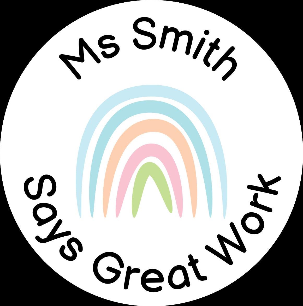 Well done stickers, personalised teacher stickers, merit stickers, teacher name, personalised stickers, merit sticker, sticker sheet