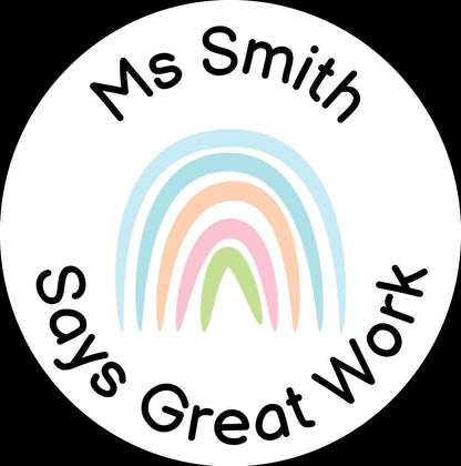 Well done stickers, personalised teacher stickers, merit stickers, teacher name, personalised stickers, merit sticker, sticker sheet