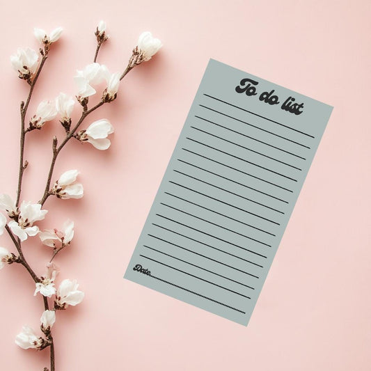 Sage Green To Do List Notepad, Minimalist Tear-Off Pad, Productivity Pad, shopping list