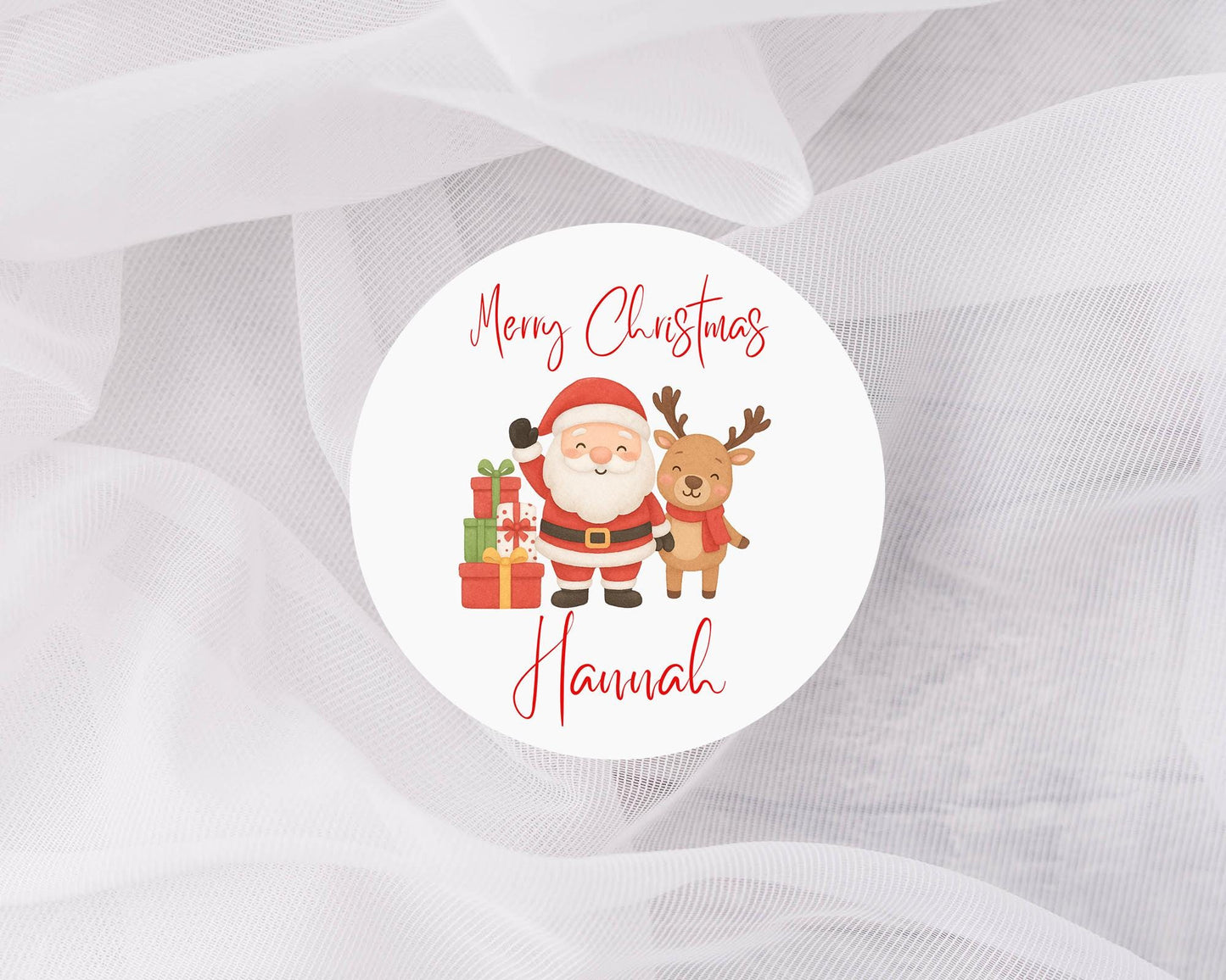 Personalised Christmas Stickers, Christmas Labels, Christmas Gift Labels, Santa Stickers, Christmas reindeer Stickers, name stickers