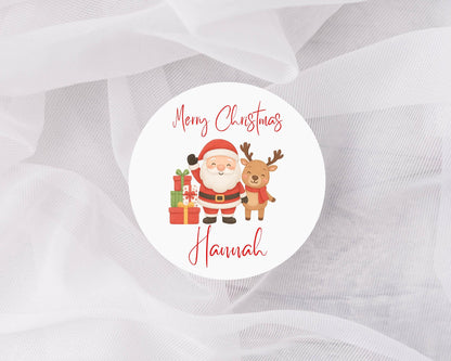 Personalised Christmas Stickers, Christmas Labels, Christmas Gift Labels, Santa Stickers, Christmas reindeer Stickers, name stickers