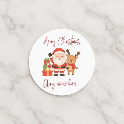Personalised Christmas Stickers, Christmas Labels, Christmas Gift Labels, Santa Stickers, Christmas reindeer Stickers, name stickers