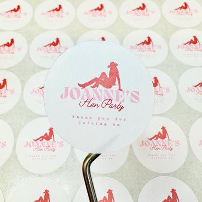 Hen Party Stickers, personalised labels,  Hen Do Stickers Bridal Shower Favour, bachelorette party labels
