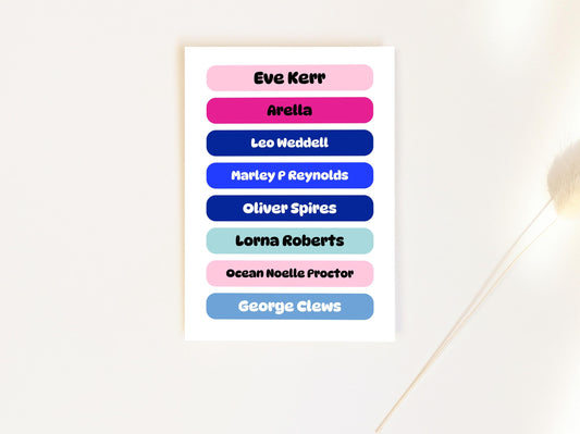 Customised name labels, Stickers personalised, water resistant stickers , for lunch boxes, water bottles, kids school, tags