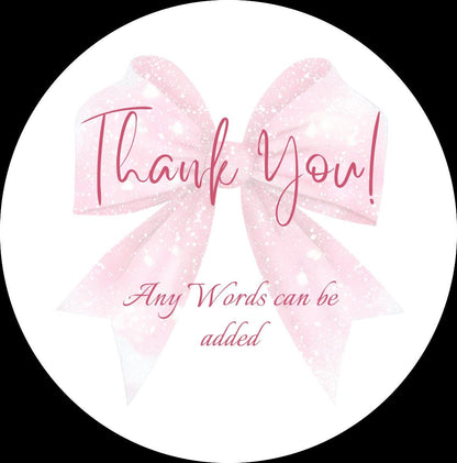 Thank you for coming to my party stickers, Goodie bag stickers, thank you stickers, five sizes, bow stickers, name stickers 5 sizes