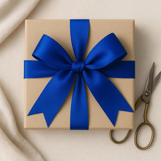 Royal Blue ribbon, Berisford ribbon, Double sided Satin,  eco friendly trim, weddings, Christmas, anniversary gifts, Blue No 12, 7 widths