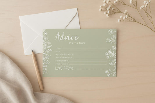 Advice for the Bride Cards – Hen Party Game Keepsake – Bridal Shower Activity – Hen Do Stationery – A6 Cards UK