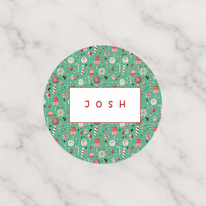 Candy cane Stickers, Christmas Label, Christmas Gift Labels, personalised Stickers, Envelope Seals, personalised Christmas Stickers, 5 sizes