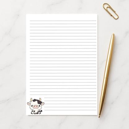 Highland cow Writing Paper A4 A5, 100gsm FSC,  Lined Stationery Letter Paper, Floral Note Paper for Journaling & Letters
