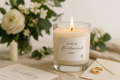 Bridesmaid candle Labels, candle Stickers, Bridesmaid Maid of Honour Candle sticker