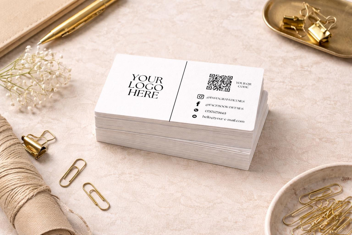 QR Code personalised business card, Custom business card