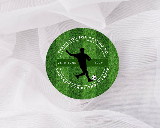 Football children’s party bag stickers, party, thank you stickers, name stickers 5 sizes