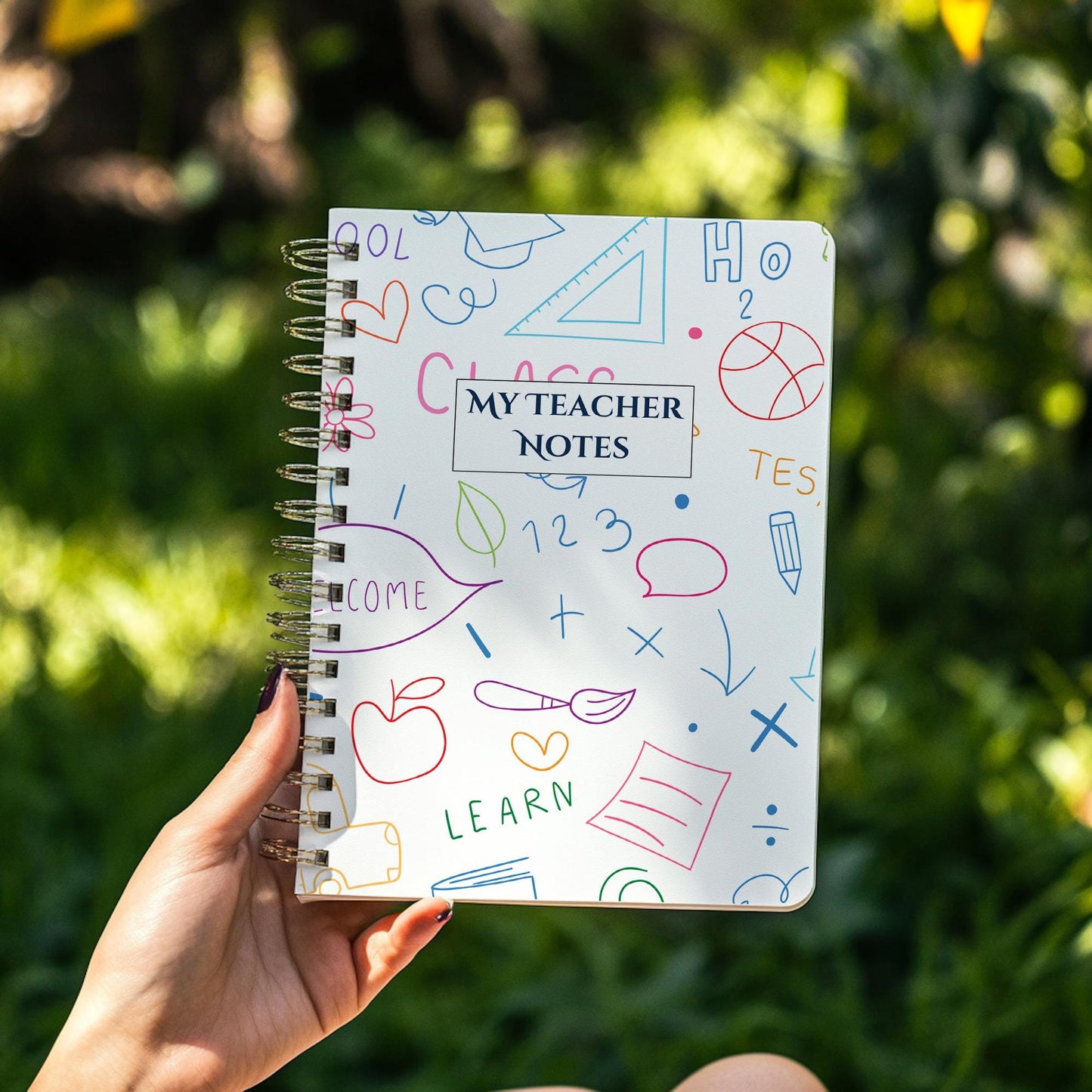 Personalised Notebook,  Notepad Wire bound Soft backed, Teachers Notebook,