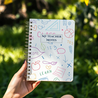 Personalised Notebook,  Notepad Wire bound Soft backed, Teachers Notebook,