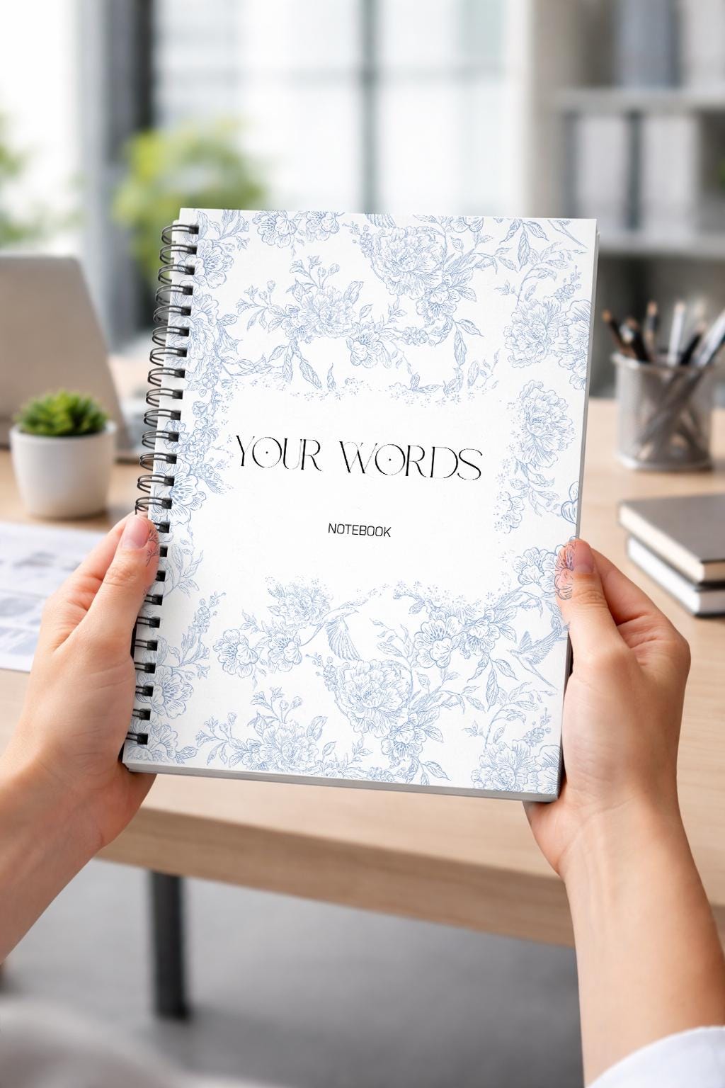 Personalised Notebook, Notepad Wire bound Soft backed, Regency style Spiral Notebook, gifts for her, Gifts for him. A4 or A5,