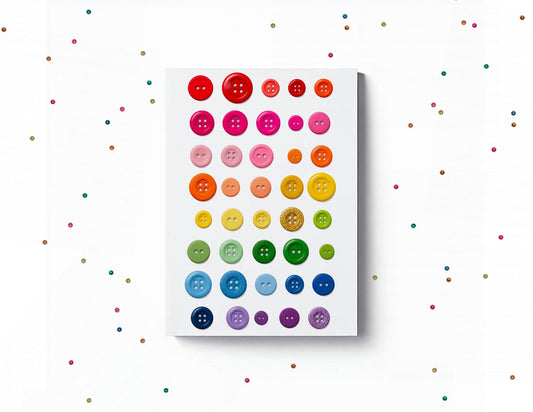 Button Sticker Sheet, Bunch of Buttons, Junk Journal Sticker label