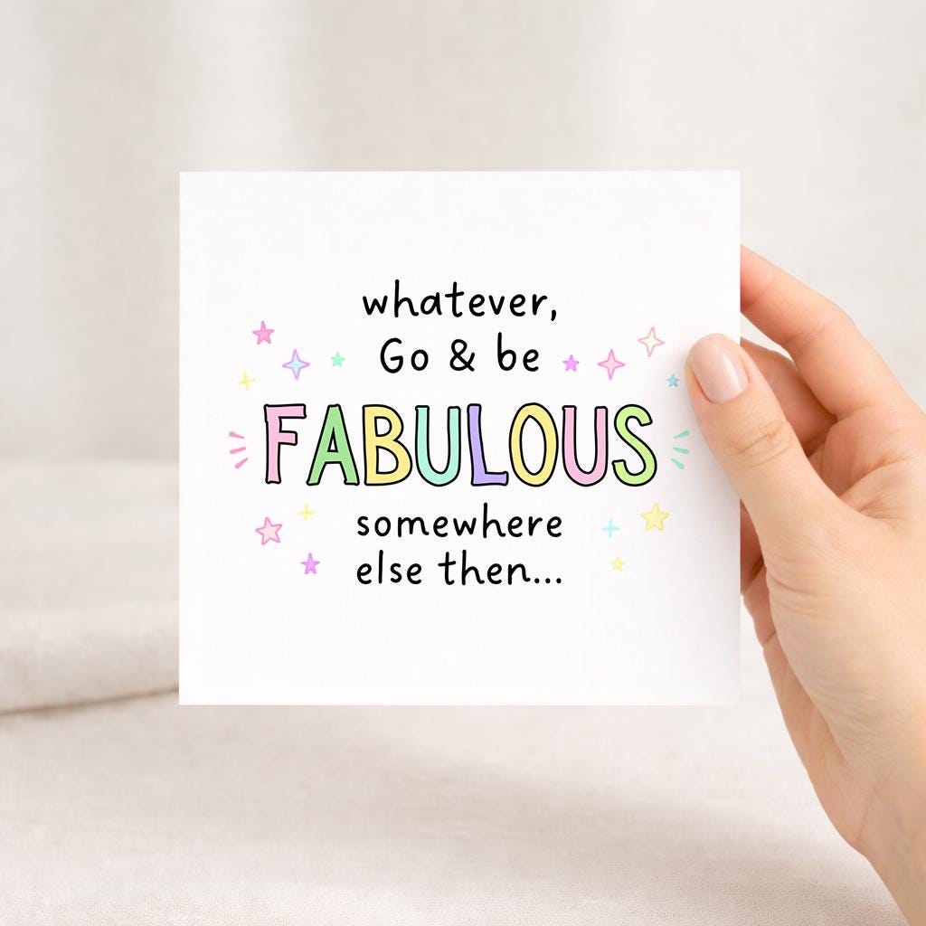 Funny Leaving Card – Go Be Somewhere Else, New Job Retirement Card