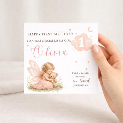 Personalised 1st Birthday Card, Teddy birthday card, First Birthday Card, Baby 1st Birthday, Son Daughter Niece Nephew