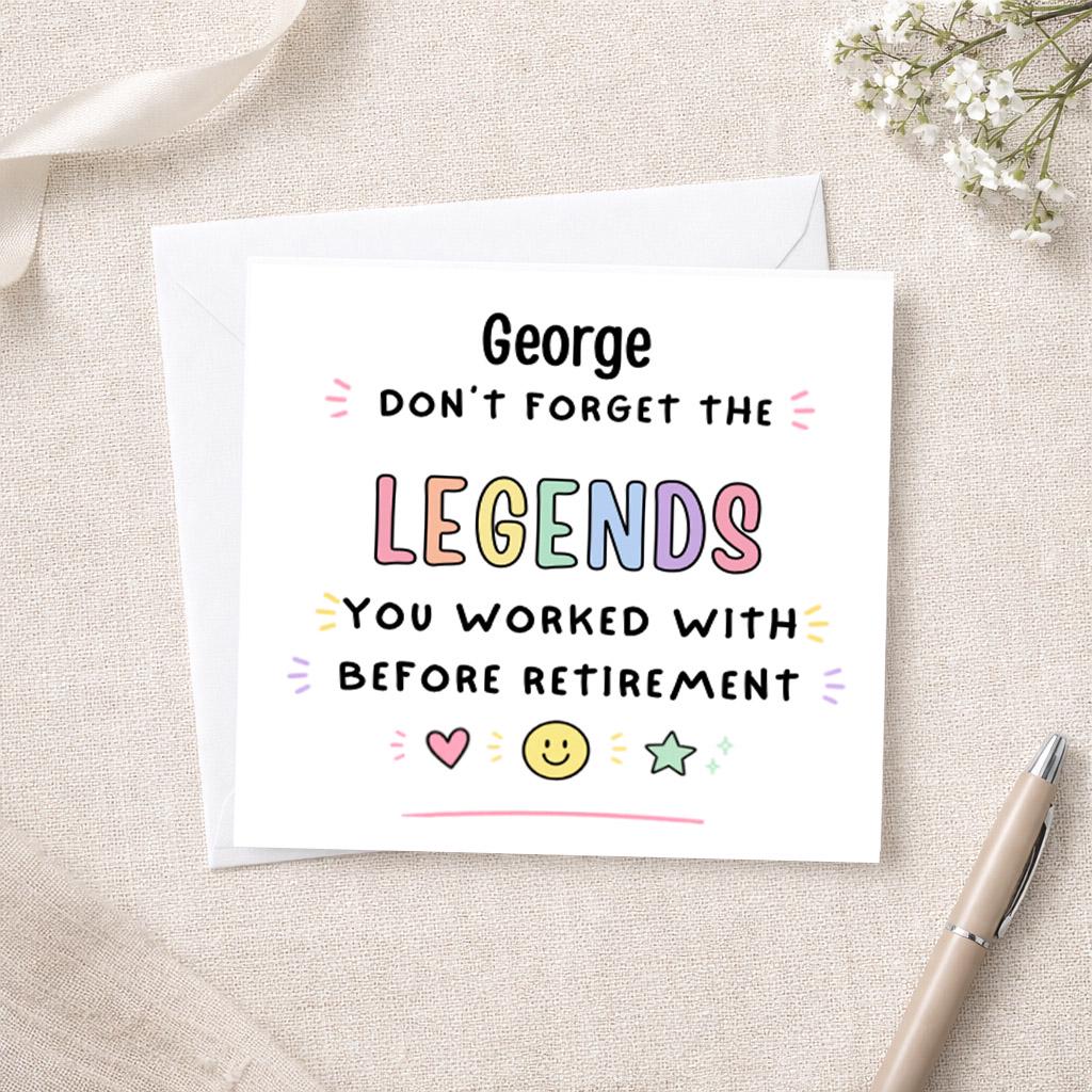 Personalised Retirement card, Leaving greeting card, work bestie