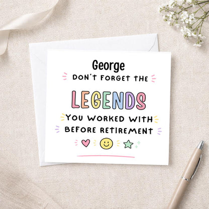 Personalised Retirement card, Leaving greeting card, work bestie