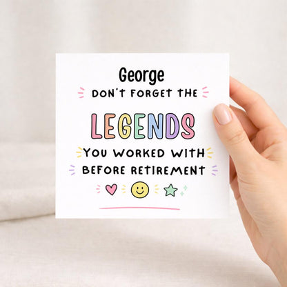 Personalised Retirement card, Leaving greeting card, work bestie