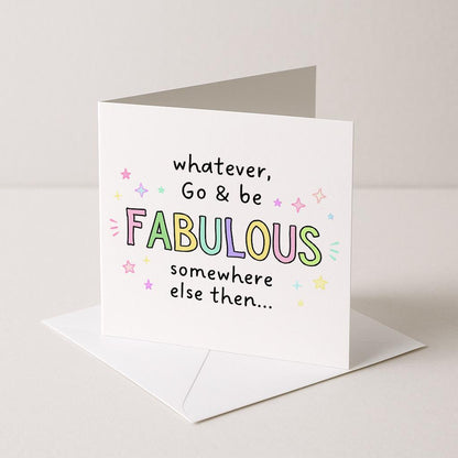 Funny Leaving Card – Go Be Somewhere Else, New Job Retirement Card