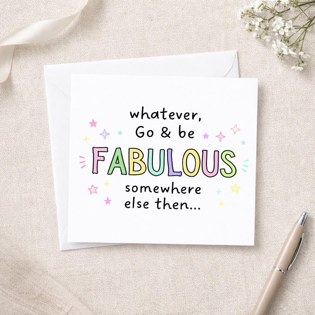 Funny Leaving Card – Go Be Somewhere Else, New Job Retirement Card
