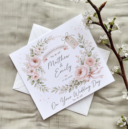 Personalised Wedding Card,  Newly Married Couple Greeting card