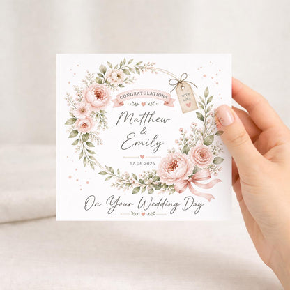 Personalised Wedding Card,  Newly Married Couple Greeting card