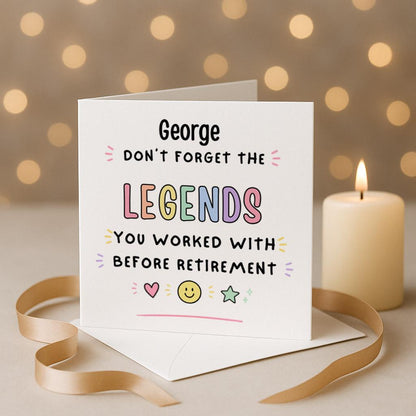 Personalised Retirement card, Leaving greeting card, work bestie