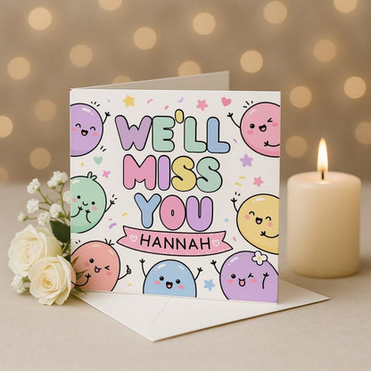 Personalised Leaving Card – We'll Miss You, Colleague, New Job, Retirement Card