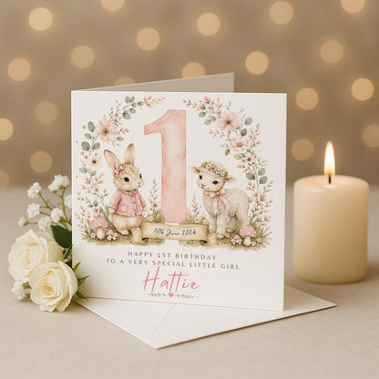 Personalised 1st Birthday Card, cute birthday card, First Birthday Card, Baby 1st Birthday, Son Daughter Niece Nephew
