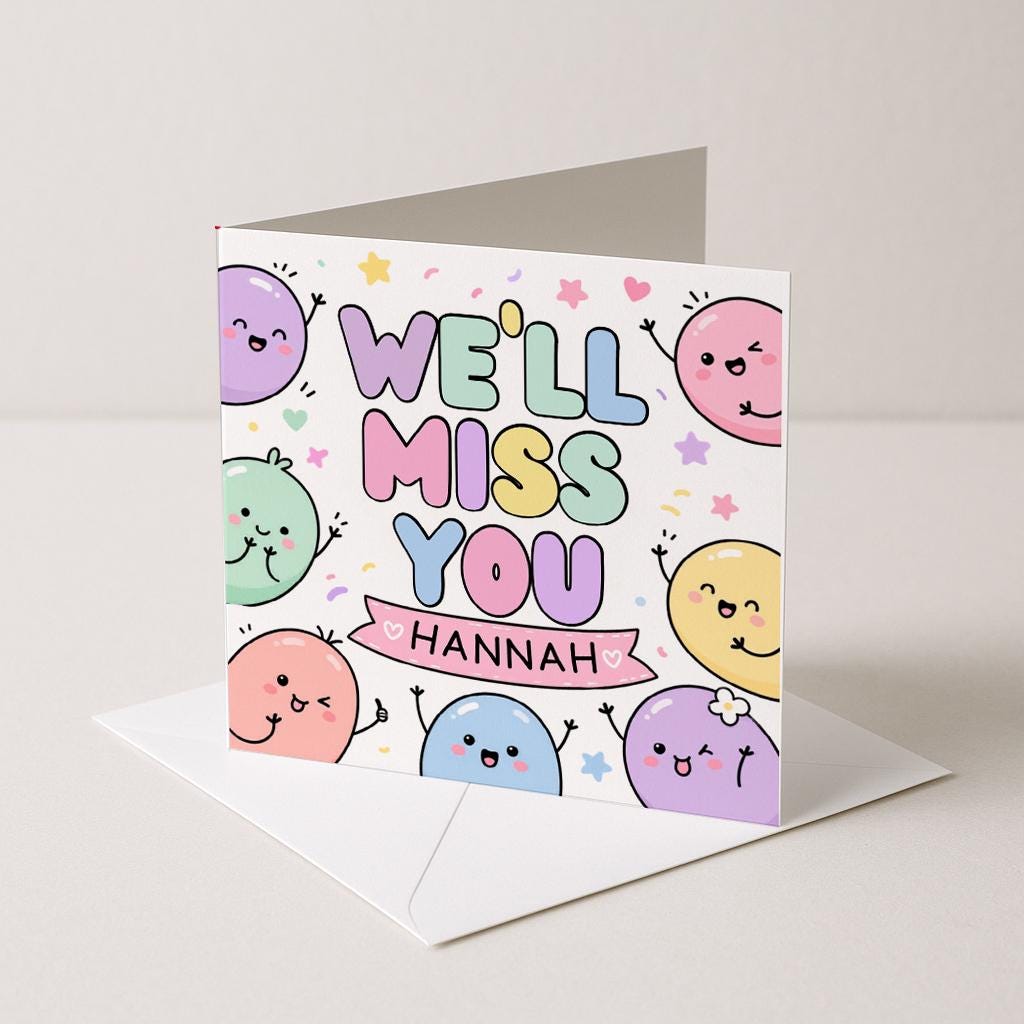 Personalised Leaving Card – We'll Miss You, Colleague, New Job, Retirement Card