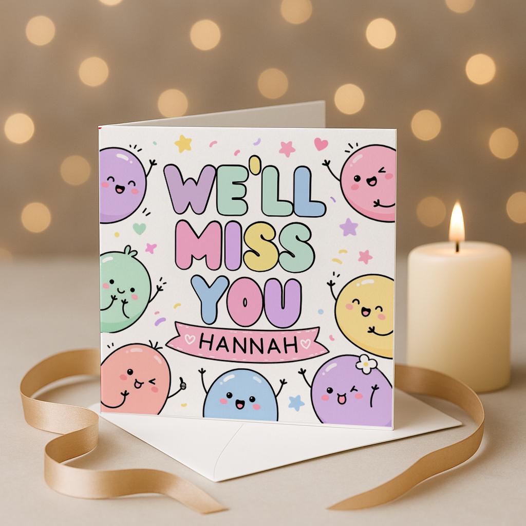 Personalised Leaving Card – We'll Miss You, Colleague, New Job, Retirement Card