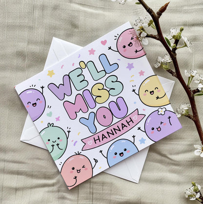 Personalised Leaving Card – We'll Miss You, Colleague, New Job, Retirement Card